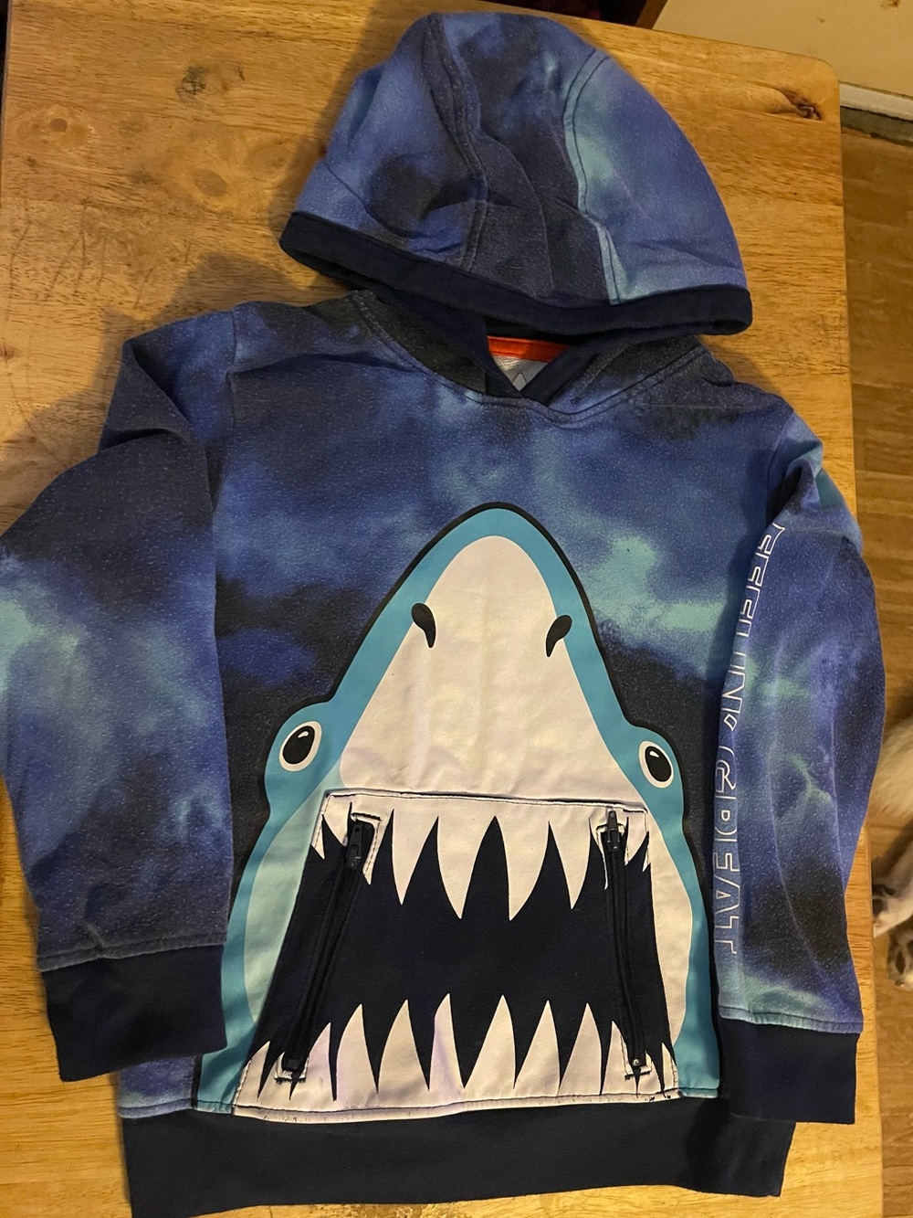 365 Kids by Garanimals Boys Tie Dye Shark Hoodie Various Size 7